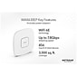 Netgear AXE7800 7800Mbps Tri Band PoE Wi-Fi 6E Access Point, White (WAX630EP-100NAS)