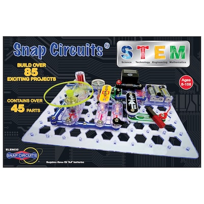 Elenco Snap Circuits STEM Circuit Building Set, 48/Pack (EE-SCSTEM1)