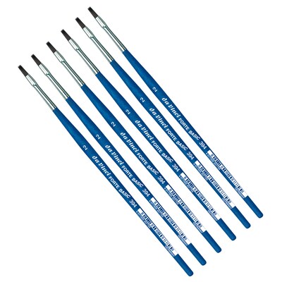 da Vinci FORTE BASIC Acrylic Synthetic Student Flat Brush, 6 /Pack (DVXVA3942-6)