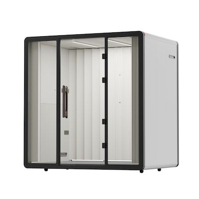 FlexiSpot NeoPod Flex Series Sound Absorbing 4-Person Privacy Booth, White (P4F-2W)