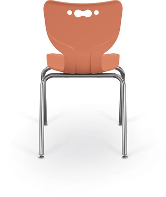 MooreCo 18" Hierarchy Student Chair with 4 Legs, Cayenne/Chrome Base (703673561365)