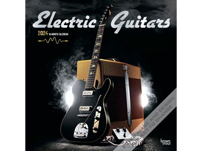 2024 BrownTrout Electric Guitars 12 x 12 Monthly Wall Calendar (9781975470807)