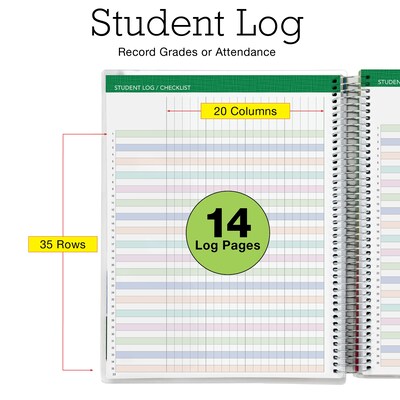2025-2026 Global Printed Products Deluxe Tree Seasons 8.5" x 11" Academic Weekly & Monthly Planner, Plastic Cover