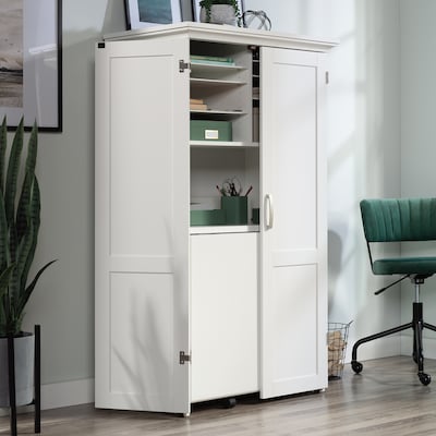 Sauder Select Craft and Sewing Armoire, Soft White (430446)