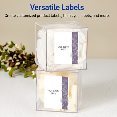 Avery Laser/Inkjet Rectangle Multipurpose Labels, 4" x 3-1/3", White, 40/Pack (S00F4P)