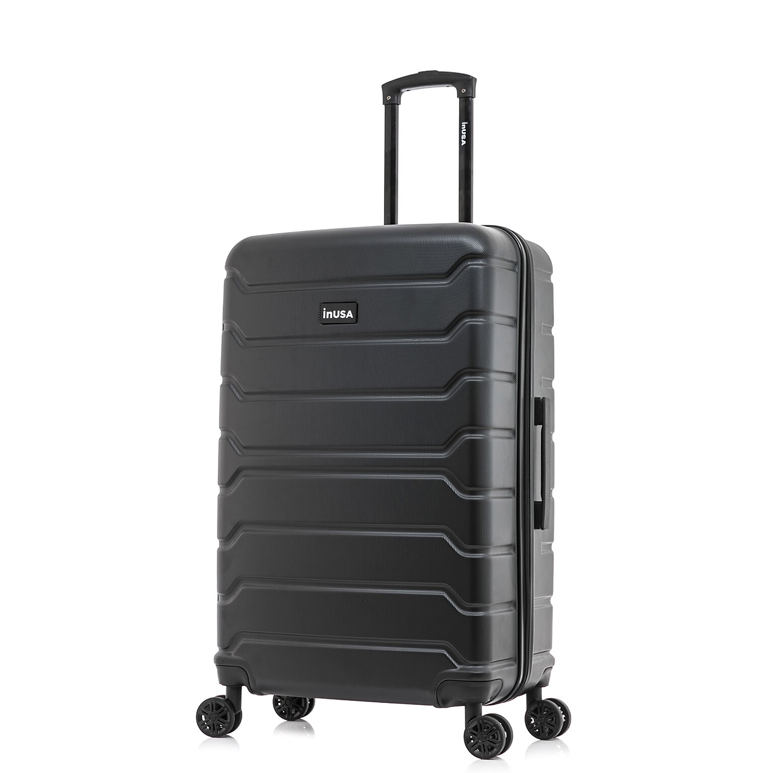 InUSA Trend 28 Hardside Suitcase, 4-Wheeled Spinner, Black (IUTRE00L-BLK)
