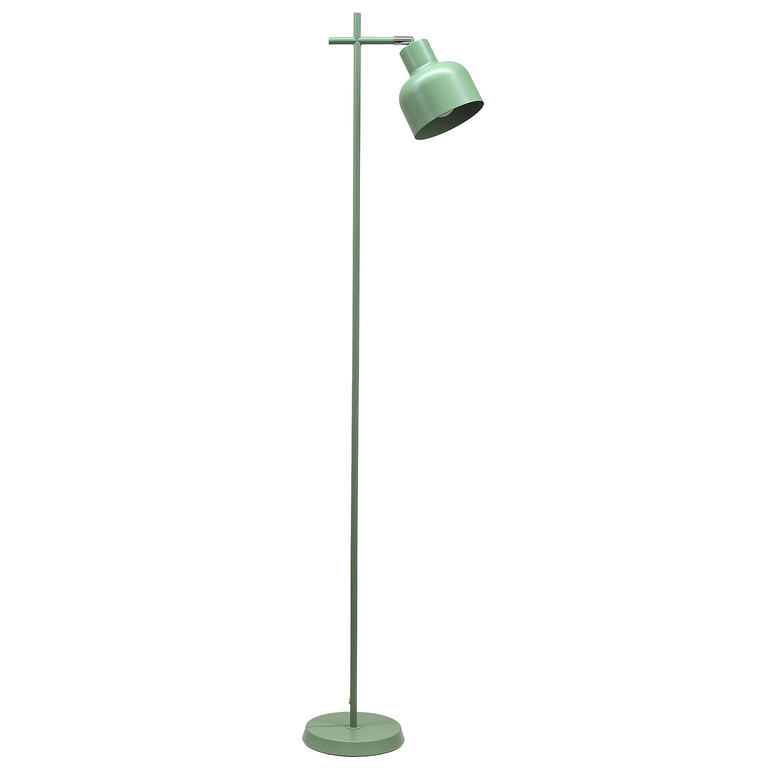 Simple Designs Sleek Essentials 54.72 Metal Floor Lamp with Round Shade, Sage Green (LF1051-SGE)