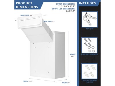 Barska Through-The-Wall Drop Box, White (CB13954)