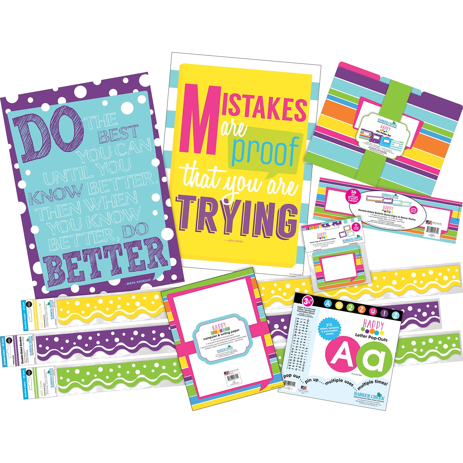 Barker Creek You Are Trying Bulletin Board Set, 394 Pieces/Set (BC3733)