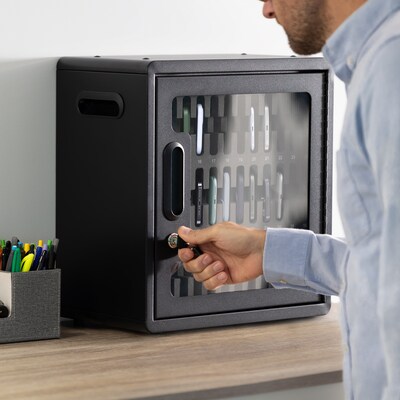 Luxor CellGuard Lockable 32-Unit Cell Phone Cabinet, Black Powder Coated Steel (CHZZ001)