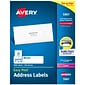 Avery Easy Peel Laser Address Labels, 1" x 4", White, 20 Labels/Sheet, 250 Sheets/Box   (5961)