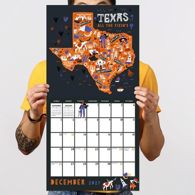 2027 TF Publishing Home: Texas 12" x 12" Monthly Wall Calendar, Multicolored (27-1133)