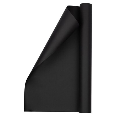 JAM Paper Gift Wrap, 26.3' x 17", Black (277013526263a)