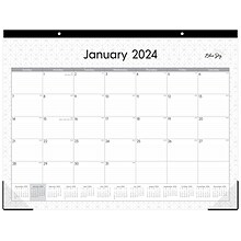 2024 Blue Sky 22 x 17 Monthly Desk Pad Calendar, White/Gray (111294-24)
