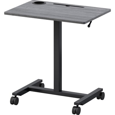 Lorell 27"W Manual Rectangle Adjustable Standing Desk, Weathered Charcoal (LLR84837)