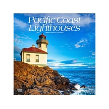 2024 BrownTrout Pacific Coast Lighthouses 12 x 12 Monthly Wall Calendar (9781975463700)