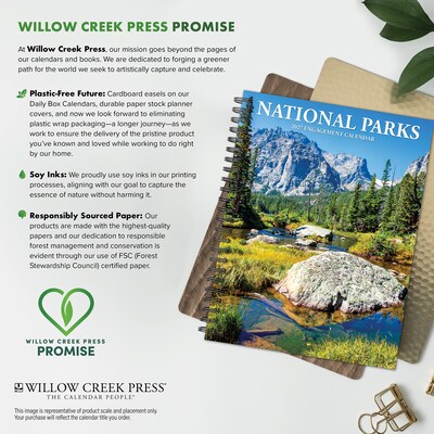 2027 Willow Creek National Parks 6.5" x 8.5" Weekly & Monthly Desk Calendar (64436)