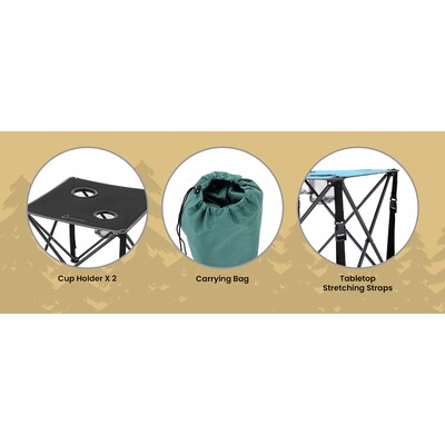 Arrowhead Outdoor Folding Camping Table with Carry Bag, Gray (TSRTKKS0230U)