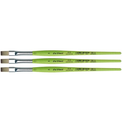 da Vinci FIT Synthetics Acrylic & Tempera Student Flat Brush, 3 /Pack (DVXVA3748-3)