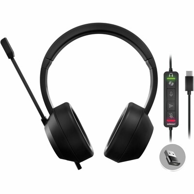 Adesso Stereo Over-Ear Headset, USB-C/USB-A (Xtream P7)