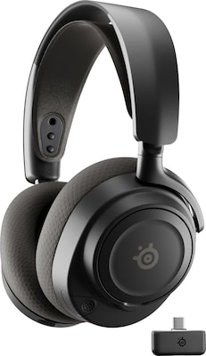 SteelSeries Arctis Nova 7 Gen 2 Wireless Noise Canceling Bluetooth Stereo Gaming On-Ear Headset, USB C, Black (61730)