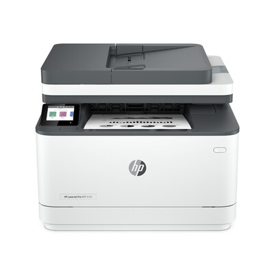 HP LaserJet Pro MFP 3101fdw Wireless Black & White All-in-One Laser Printer, Scanner, Copier, Fax, B, White/Black, Paper | Quill