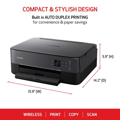 Canon PIXMA TS6420a Wireless Color Inkjet Printer, All-In-One, Print, Scan, Copy (TS6420A BLACK)