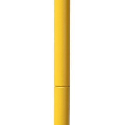 Simple Designs Sleek Essentials 54.72" Metal Floor Lamp with Round Shade, Yellow (LF1051-YLW)