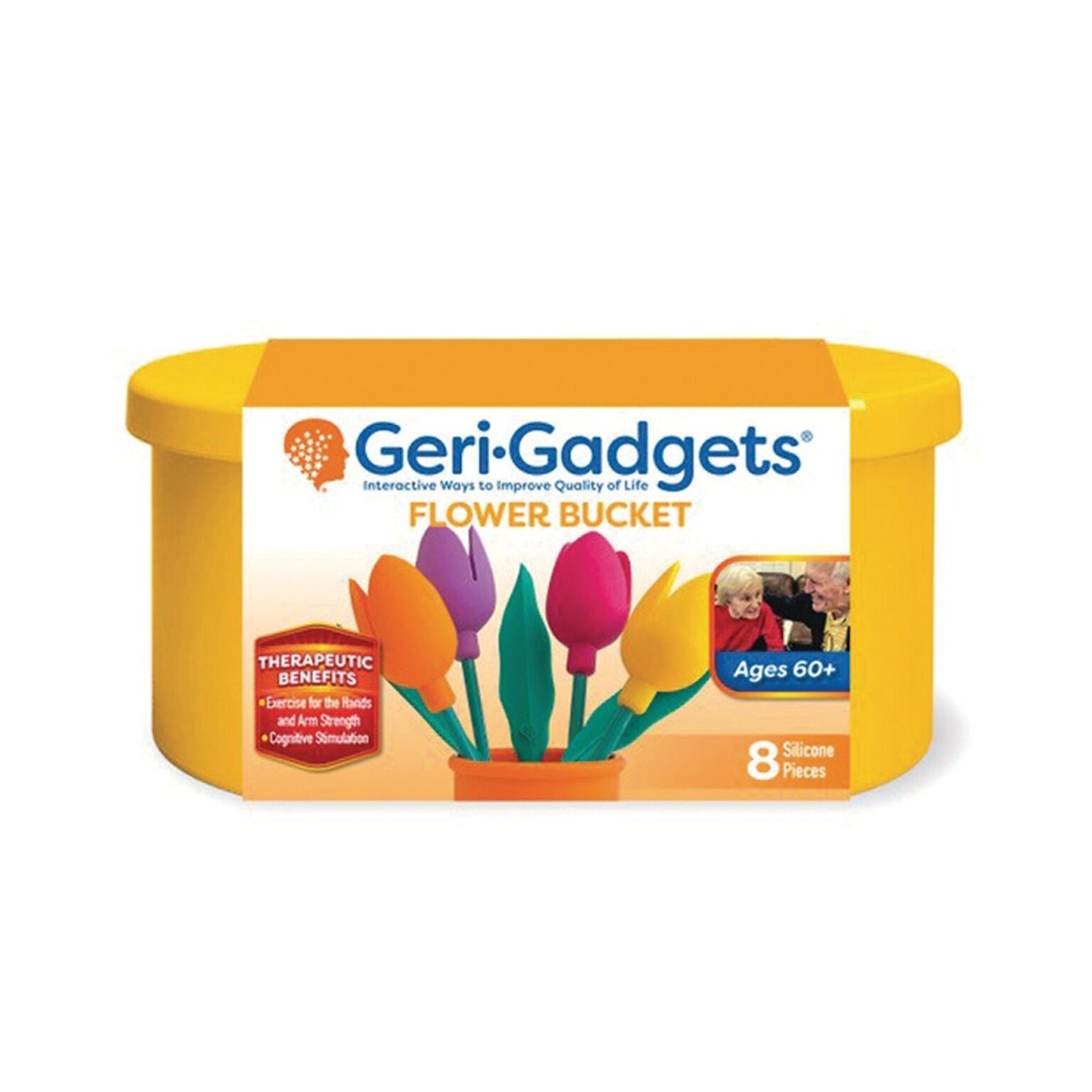 Geri-Gadgets Flower Bucket, Assorted Colors, 8/Set (20058)