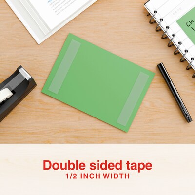 Staples Double-Sided Tape with Dispenser, 1/2 x 13.8 yds., 6/Pack (ST62849)