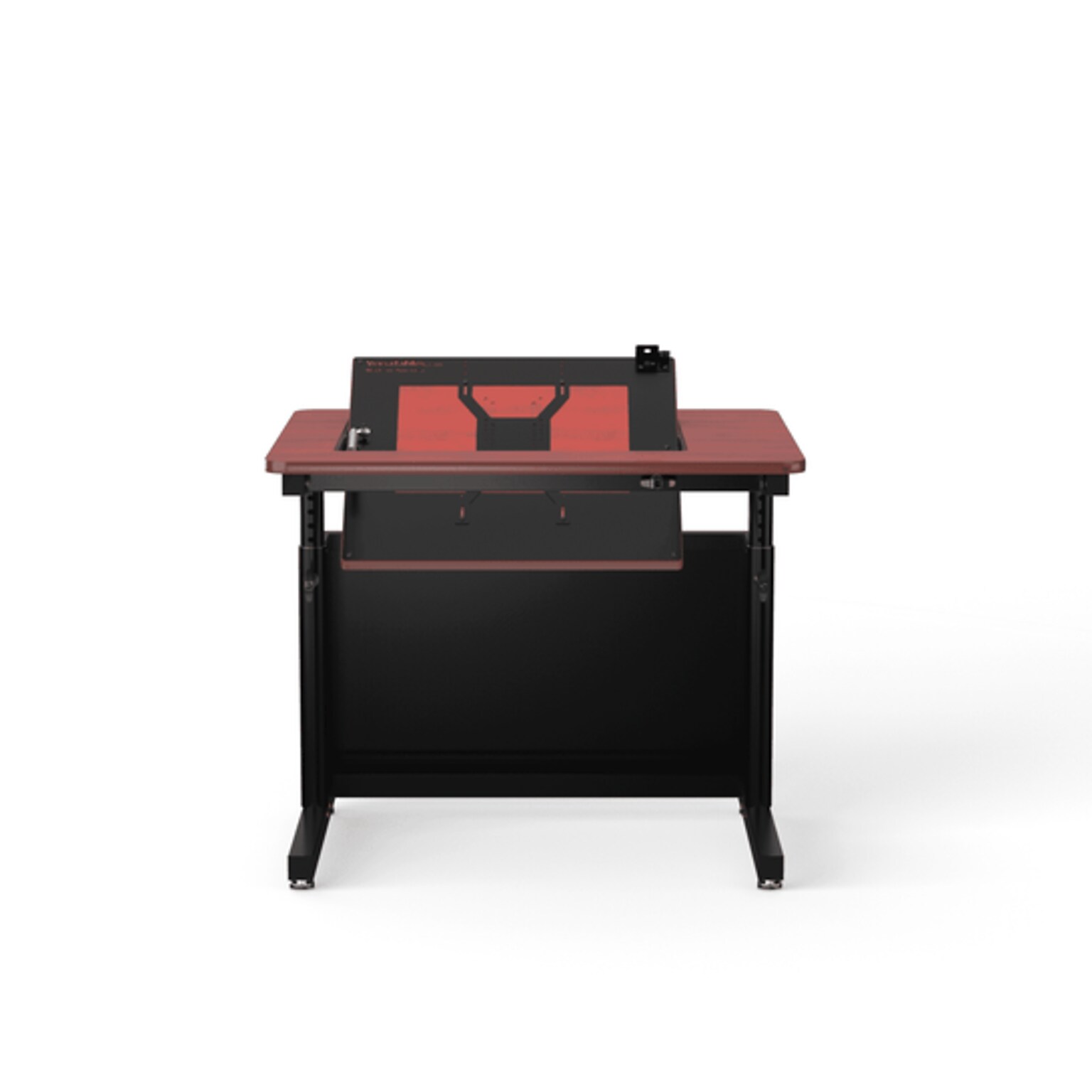 VersaDesk Revolution 36W Manual Adjustable Standing Computer Table, Cherry/Black (RST3630-BC)