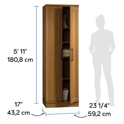 Sauder HomePlus 71"H Storage Cabinet with 5 Shelves, Sienna Oak (411963)