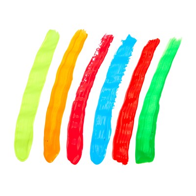 Crayola Premier Tempera Paint, Assorted Fluorescent Colors, 6/Set (BIN542106)