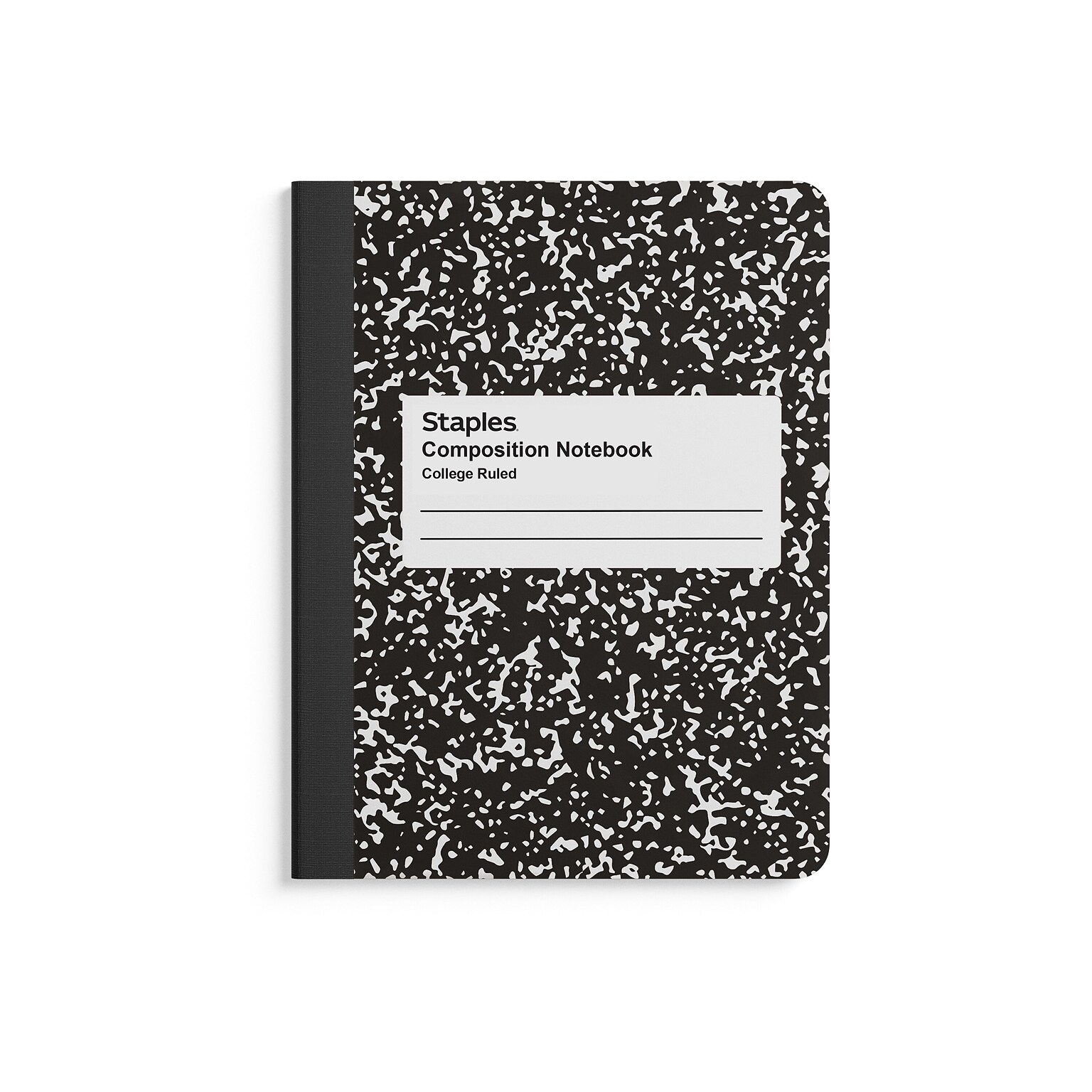 Staples® Composition Notebooks, 7.5 x 9.75, College Ruled, 100 Sheets, Black/White Marble, 4/Pack (ST58371)