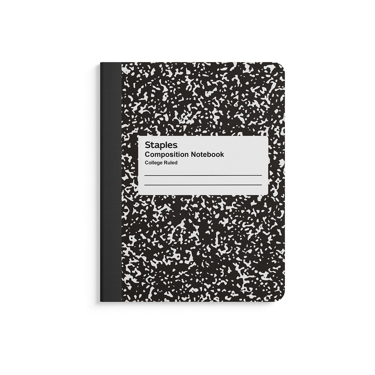 Staples 1-Subject Composition Notebooks, 7.5 x 9.75, College Ruled, 100 Sheets, Black, 4/Pack (ST58371C)