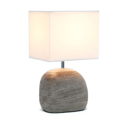 Simple Designs Bedrock Ceramic Table Lamp (LT1115-BWN)