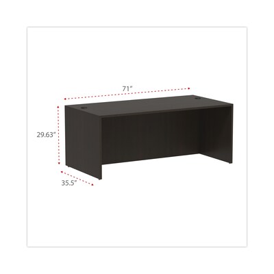 Alera Valencia Series 71"W Straight Front Shell Desk, Espresso (ALEVA217236ES)