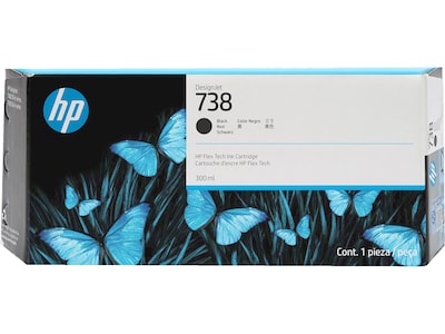 HP 738 Black Standard Yield Ink Cartridge (498N8A)