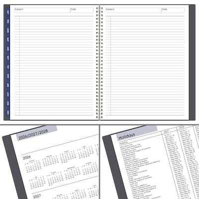 2027 AT-A-GLANCE DayMinder 8.5" x 11" Monthly Planner, Plastic Cover, Gray (GC470-07-27)