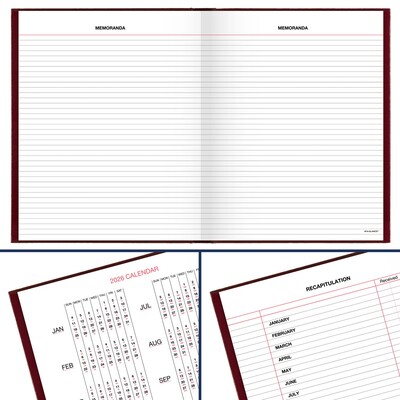 2026 AT-A-GLANCE Standard Hardcover Daily Diary, 7.5" x 9.5", Ruled, Red (SD374-13-26)