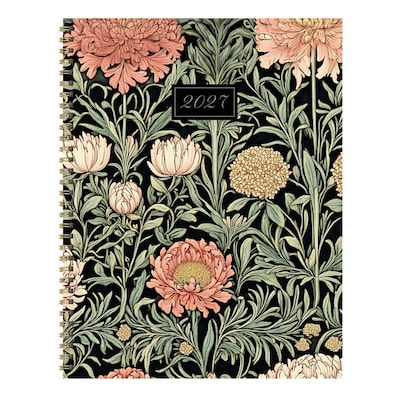 2027 TF Publishing Formal Flowers 9 x 11  Weekly & Monthly Standard Planner, Paperboard Cover, Multicolored (27-9722)
