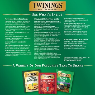 Twinings Tea Advent Calendar Assorted Tea Bags, 48/Box (F18323)