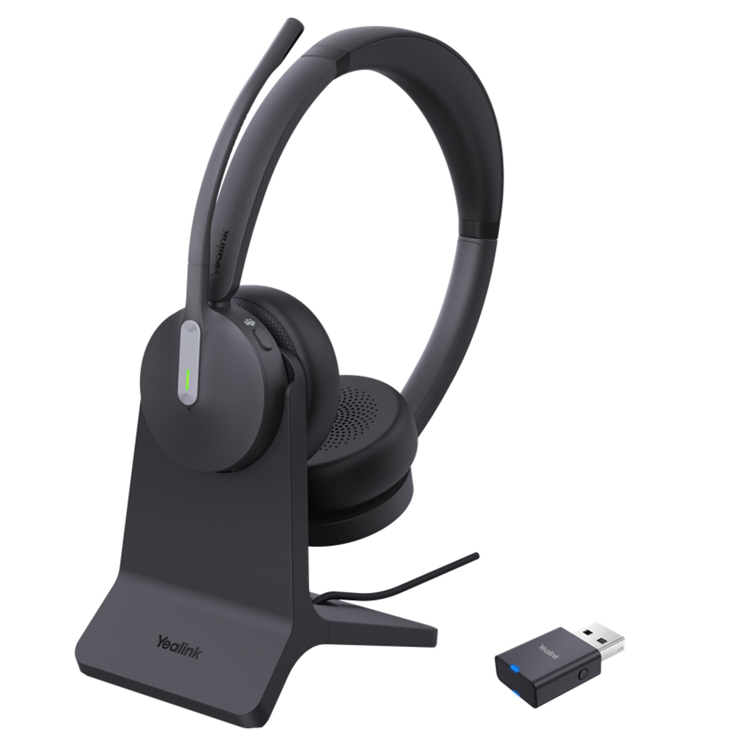 Yealink WH64 Hybrid Wireless Noise Cancelling Stereo Headset, Teams Certified(With Stand)