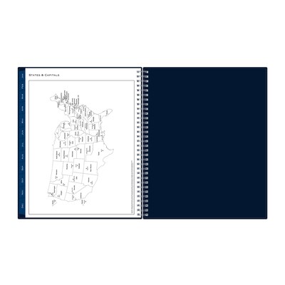 2026 Blue Sky Passages 8.5" x 11" Calendar Year Weekly & Monthly Planner, Faux Leather Cover, Navy (148659-26)