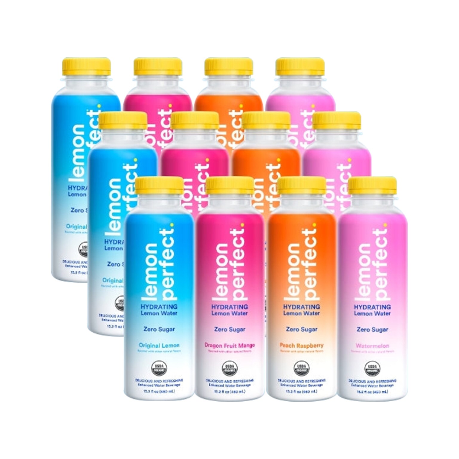 Lemon Perfect Flavored Hydrating Water, 15.2 fl. oz., 12 Bottles/Case (11051)
