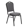 NPS 9300 Series Deluxe Fabric Upholstered Stack Chair, Natural Graystone/Black Sandtex, 20 Pack (936