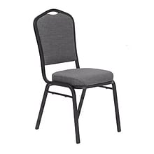 NPS 9300 Series Deluxe Fabric Upholstered Stack Chair, Natural Graystone/Black Sandtex, 20 Pack (936