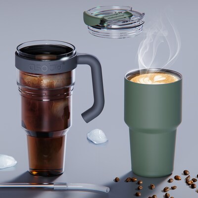 ASOBU Explorer Stainless Steel, 34 oz., Green, (ADNASM80G)