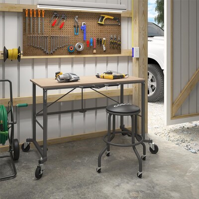 Cosco Portable Folding Work Desk w/ MDF Work Top, 350 lb. Capacity, Brown (66720DKG1E)