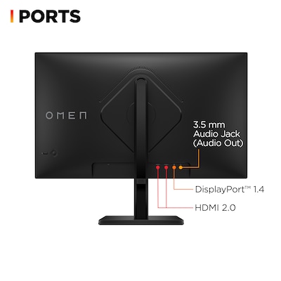 HP OMEN 27" QHD 180Hz LCD AMD FreeSync Gaming Monitor, HDR 400, Height Adjustable, Black (AV4H6AA#ABA)